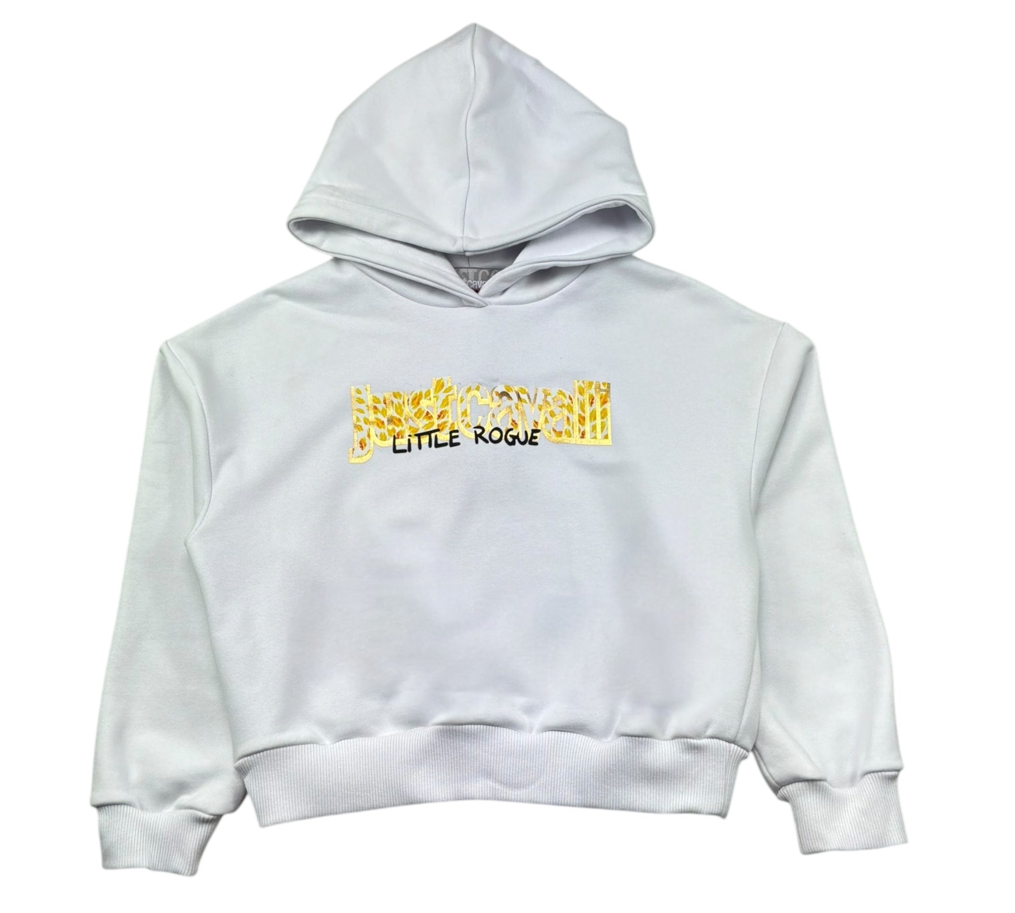 Just Cavalli Felpa Chiusa con Cappuccio Tinta Unita per Bambina JGP26217FE BIANCO JUST CAVALLI 
