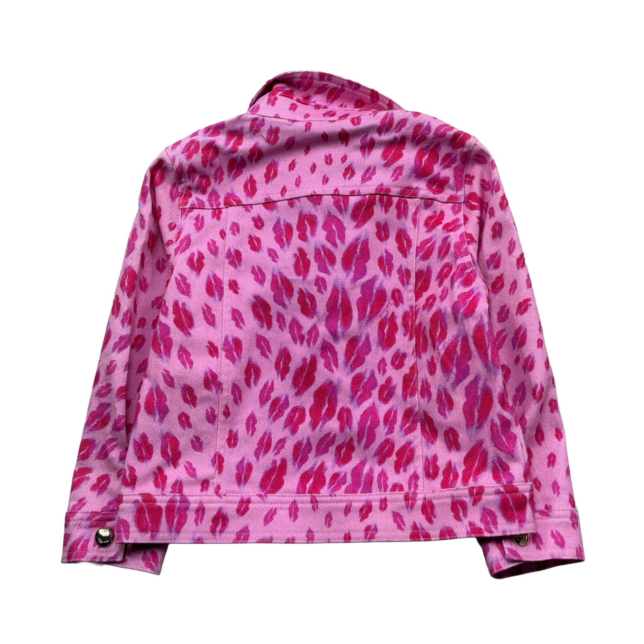 Just Cavalli Giubbino In Denim Tinta Unita con Stampe Baci per Neonata JIP26001GB ROSA JUST CAVALLI 