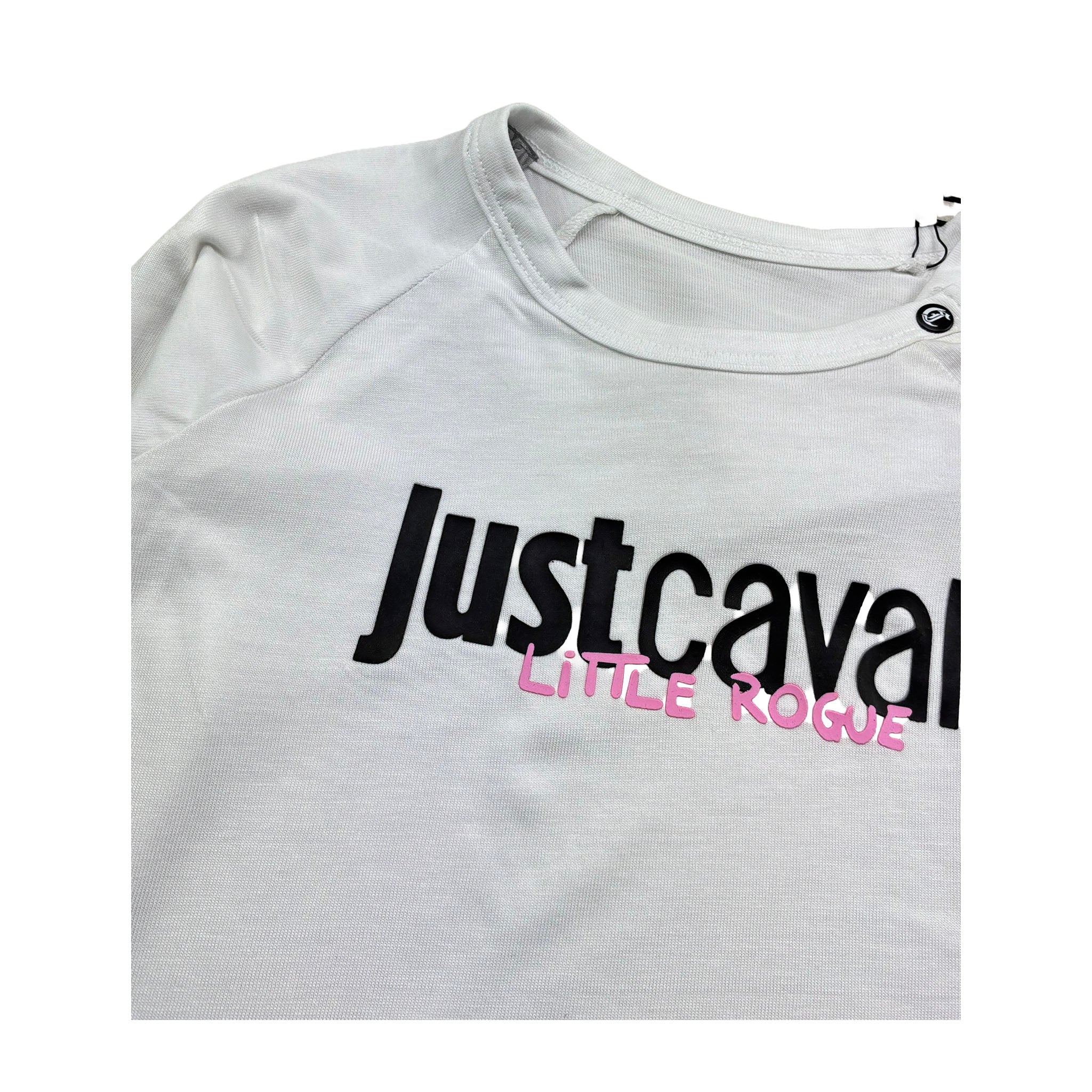 Just Cavalli Shirt Girocollo Tinta Unita con Stampa per Neonata JIP26027TS BIANCO JUST CAVALLI 