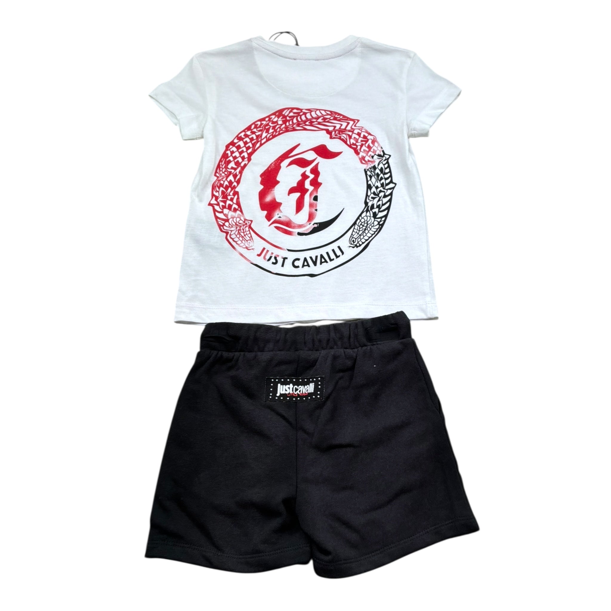Just Cavalli Completo 2 Pezzi T-Shirt-Bermuda per Neonato JIP26059CJ BIANCO/NERO JUST CAVALLI 