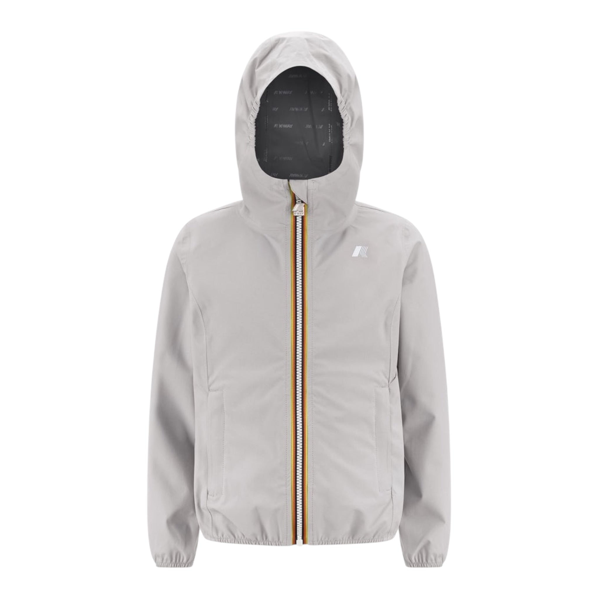 K-Way Giubbino Tinta Unita con Zip E Cappuccio per Bambino K4125CW GRIGIO K-WAY 