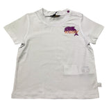 K-Way T-Shirt Girocollo Tinta Unita con Logo per Neonata K4125NW BIANCO K-WAY 