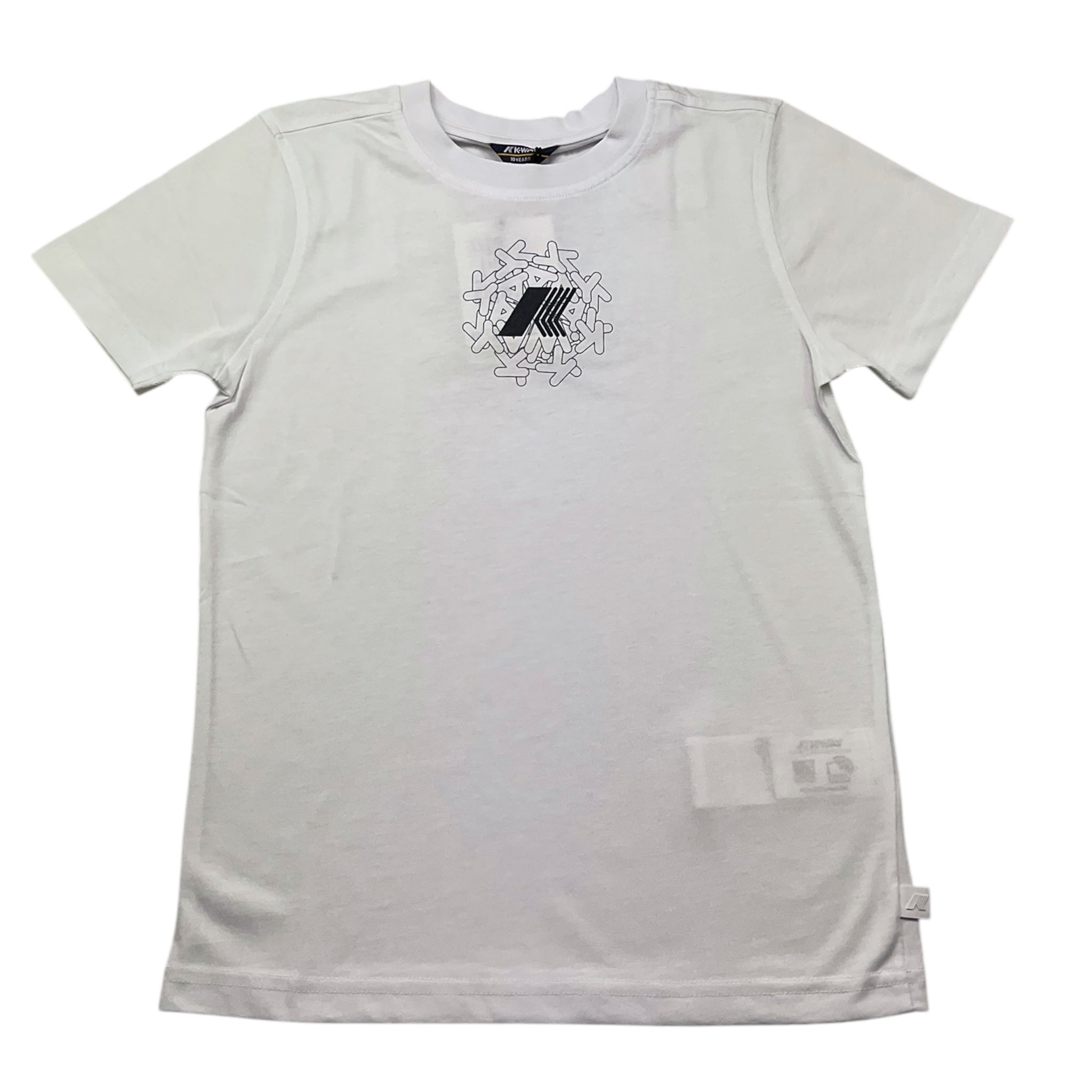 K-Way T-Shirt Girocollo Tinta Unita con Logo per Neonato K5136XW BIANCO K-WAY 
