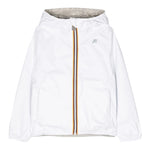 K-Way Giubbino Reversibile con Zip E Cappuccio per Bambina K61313WX BIANCO/BEIGE K-WAY 