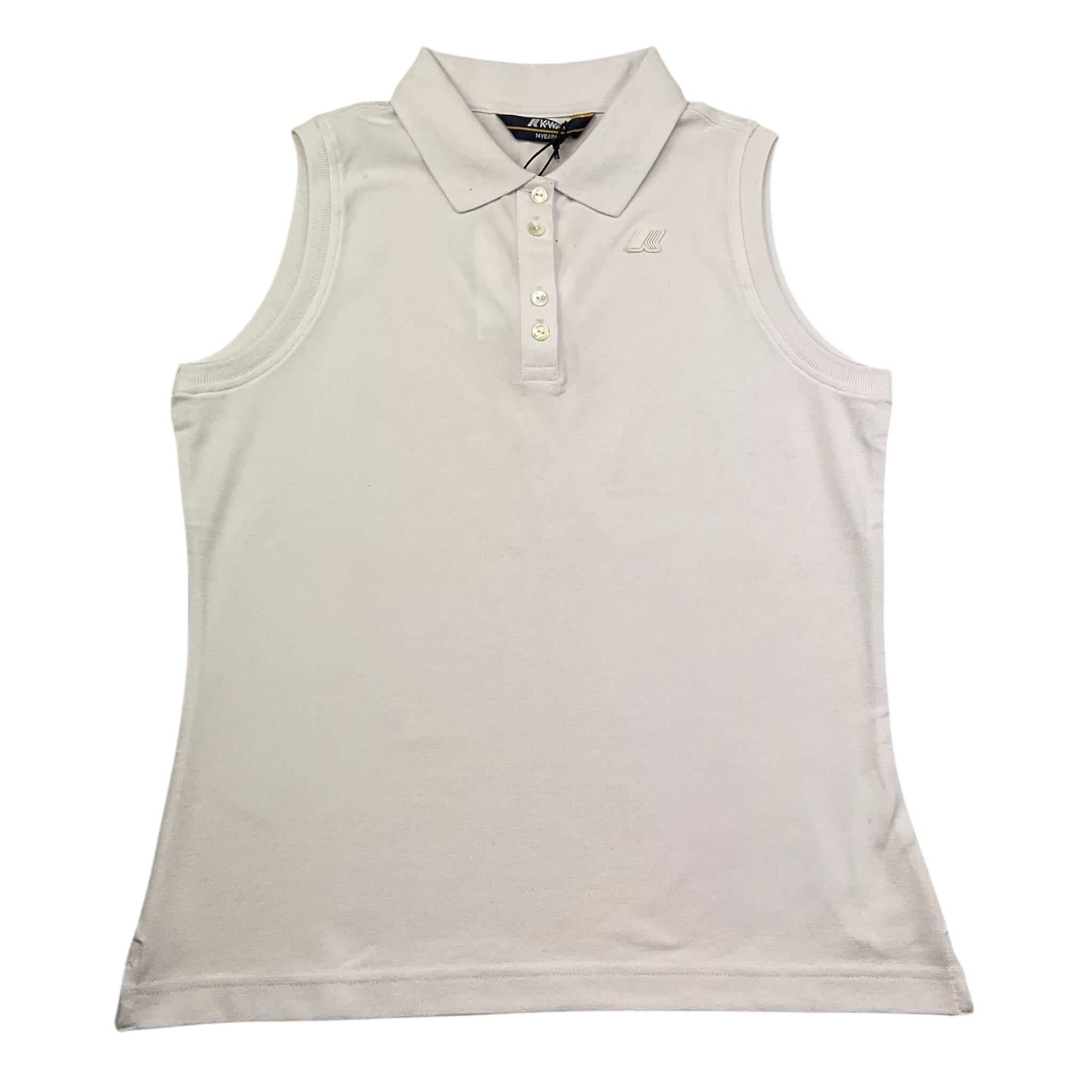 K-Way Canotta Tinta Unita con Logo per Bambino K61414W BIANCO K-WAY 