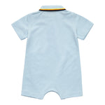 K-Way Pagliaccetto Mezza Manica Tinta Unita con Stampa per Neonato K71373W AZZURRO K-WAY 