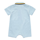 K-Way Pagliaccetto Mezza Manica Tinta Unita con Stampa per Neonato K71373W AZZURRO K-WAY 