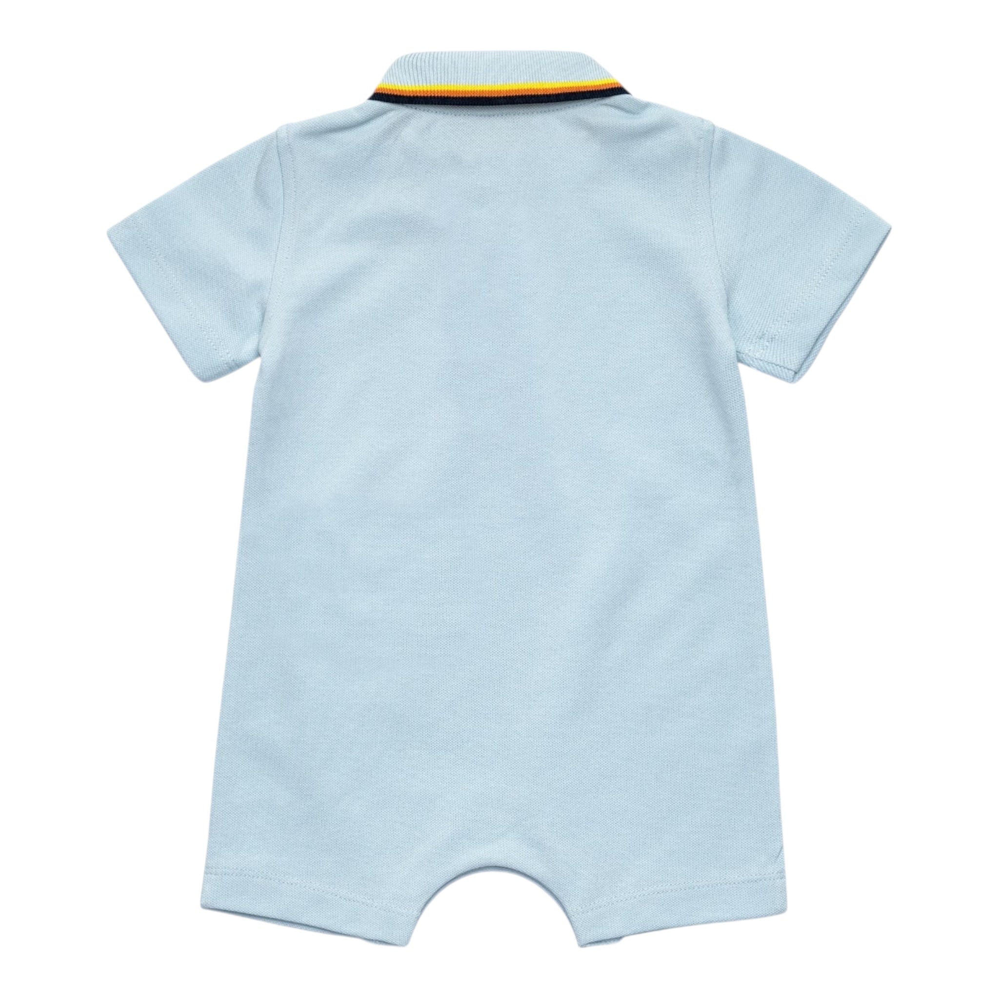 K-Way Pagliaccetto Mezza Manica Tinta Unita con Stampa per Neonato K71373W AZZURRO K-WAY 