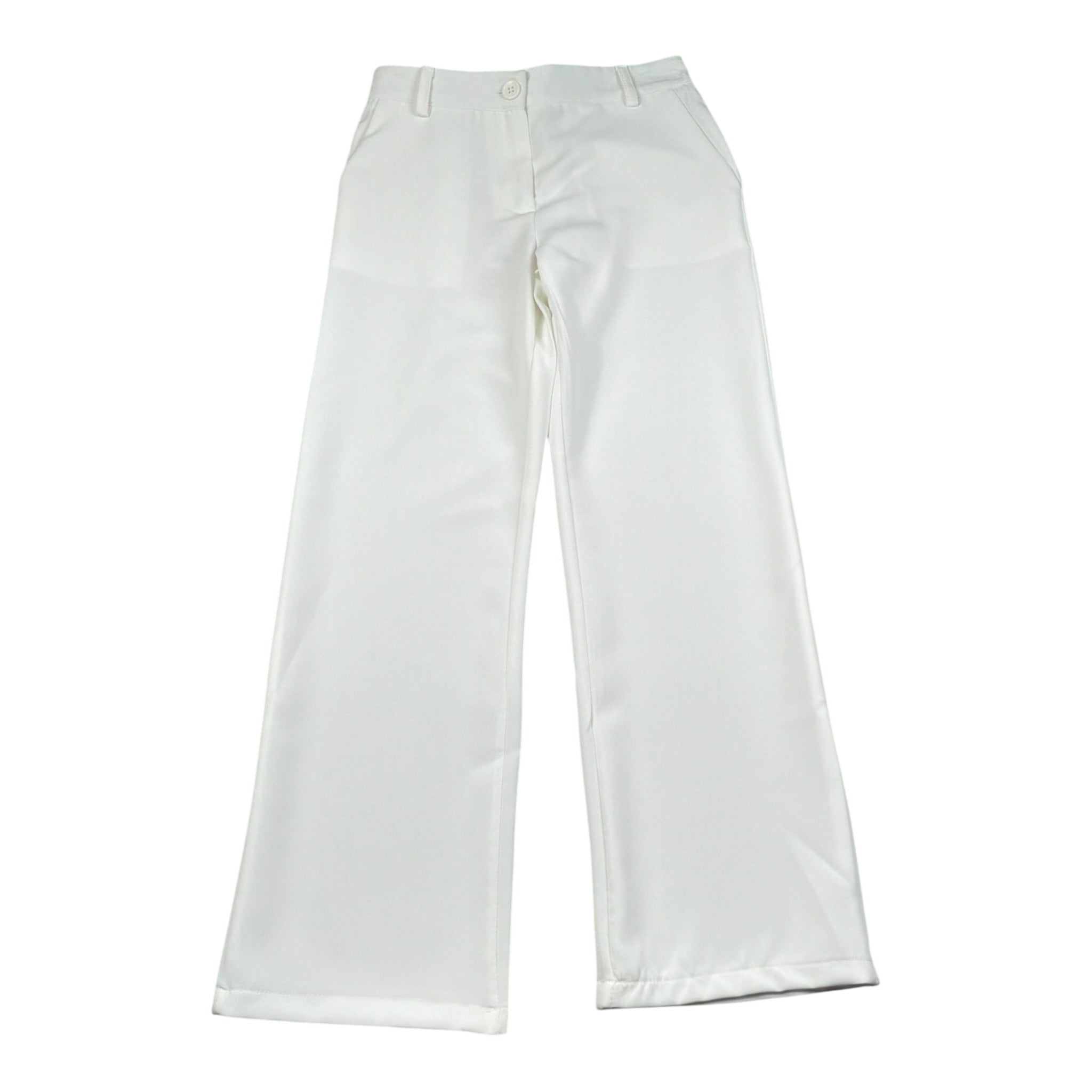 Kaos Pantalone Tinta Unita con Elastico In Vita per Bambina KS112 BIANCO KAOS 