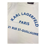 Karl Lagerfeld T-Shirt Girocollo Tinta Unita con Logo per Bambino Z30439J BIANCO KARL LAGERFELD 
