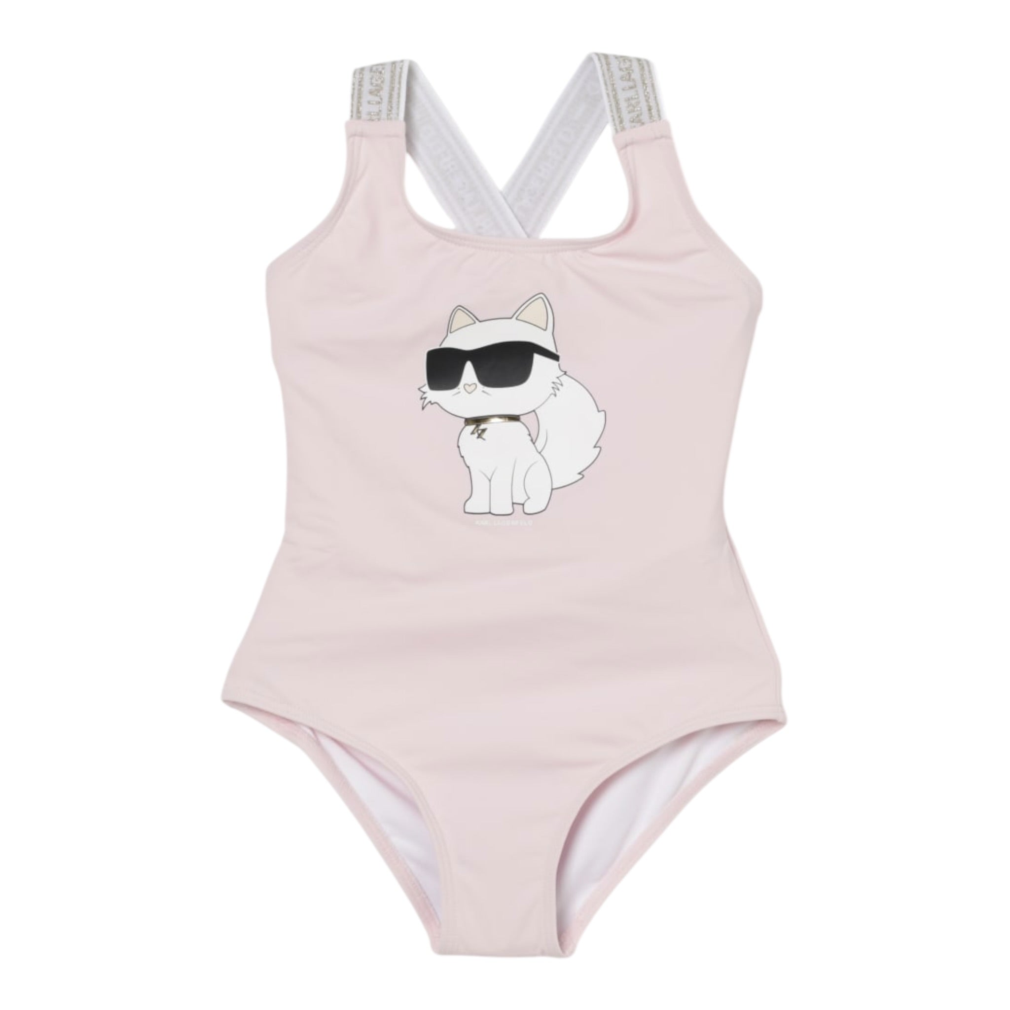Karl Lagerfeld Costume Intero Tinta Unita con Stampe per Neonata Z30512 ROSA KARL LAGERFELD 