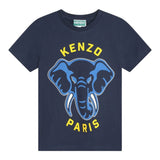 Kenzo T-Shirt Girocollo tinta unita Blu per Bambino K60357 BLU KENZO 