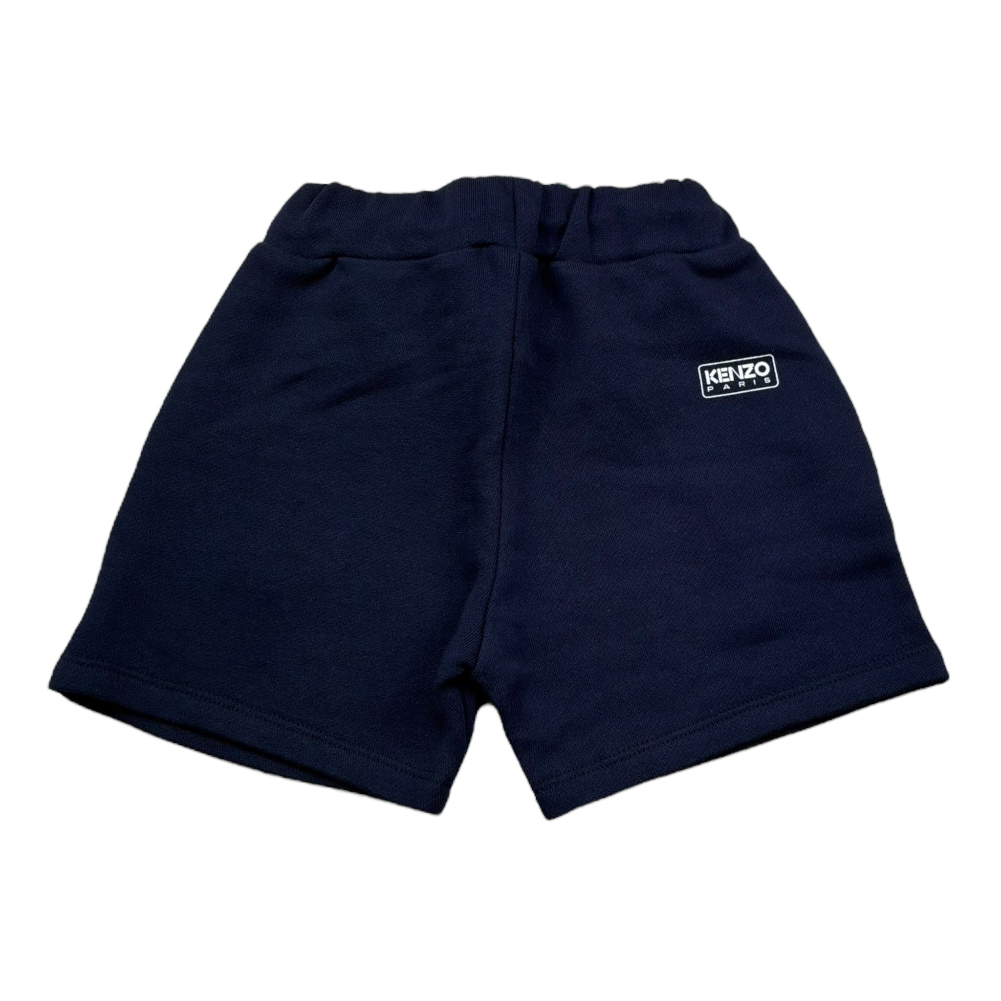 Kenzo Bermuda Felpa Tinta Unita con Logo per Bambino K60969 BLU KENZO 