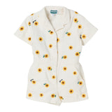 Kenzo Tutina Intera Tinta Unita con Fantasia Margherite per Neonata K61038 BIANCO KENZO 