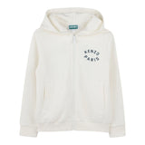 Kenzo Felpa con Zip E Cappuccio Tinta Unita con Logo per Bambino K61176 PANNA KENZO 
