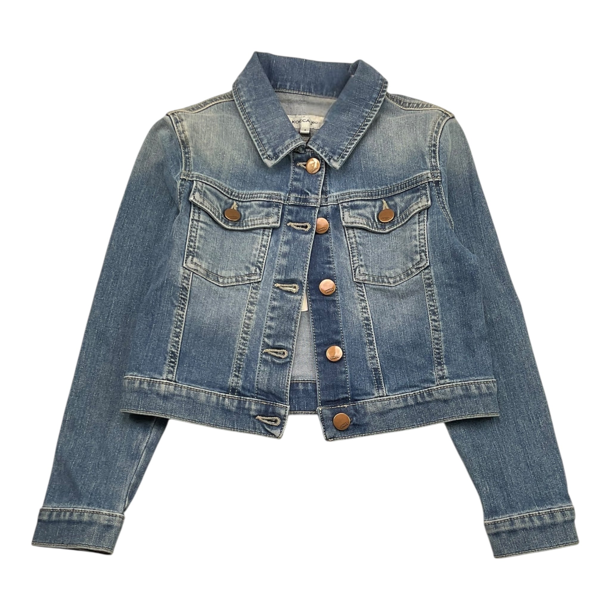 Kocca Giubbino In Denim Tinta Unita per Bambina P21JGB85165AAUNO201 BLU Kocca 