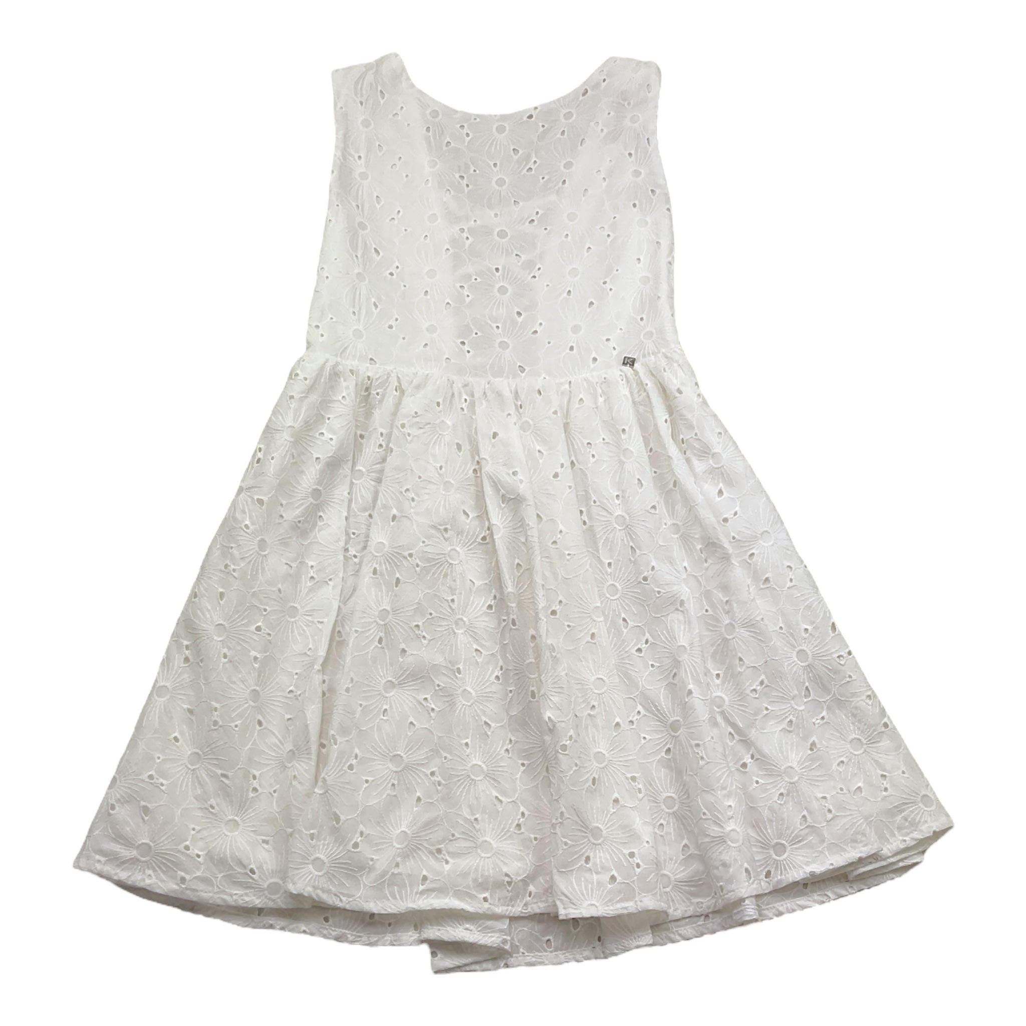 Kocca Abito Giromanica Tinta Unita con Ricami per Bambina P23JAB9316AAUN0000 BIANCO Kocca 
