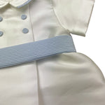 La Stupenderia Pagliaccetto Tinta Unita con Fantasia A Righe per Neonato CBPG53 BIANCO LA STUPENDERIA 