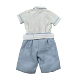 La Stupenderia Completo 2 Pezzi Camicia-Bermuda Bicolore Bianco/Azzurro per Neonato CCCT71X BIANCO/AZZURRO LA STUPENDERIA 