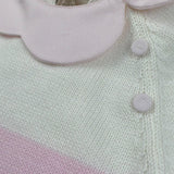La Stupenderia Pagliaccetto Bicolore In Filo per Neonata SBTT52 BIANCO/ROSA LA STUPENDERIA 