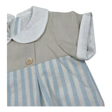 La Stupenderia Pagliaccetto Tricolore con Fantasia A Righe per Neonato TBPG59 BEIGE LA STUPENDERIA 
