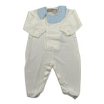 La Stupenderia Tutina Tinta Unita con Stampa per Neonata TBTT67 PANNA/AZZURRO LA STUPENDERIA 