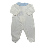 La Stupenderia Tutina Tinta Unita con Stampa per Neonata TBTT67 PANNA/AZZURRO LA STUPENDERIA 
