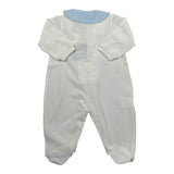 La Stupenderia Tutina Tinta Unita con Stampa per Neonata TBTT67 PANNA/AZZURRO LA STUPENDERIA 