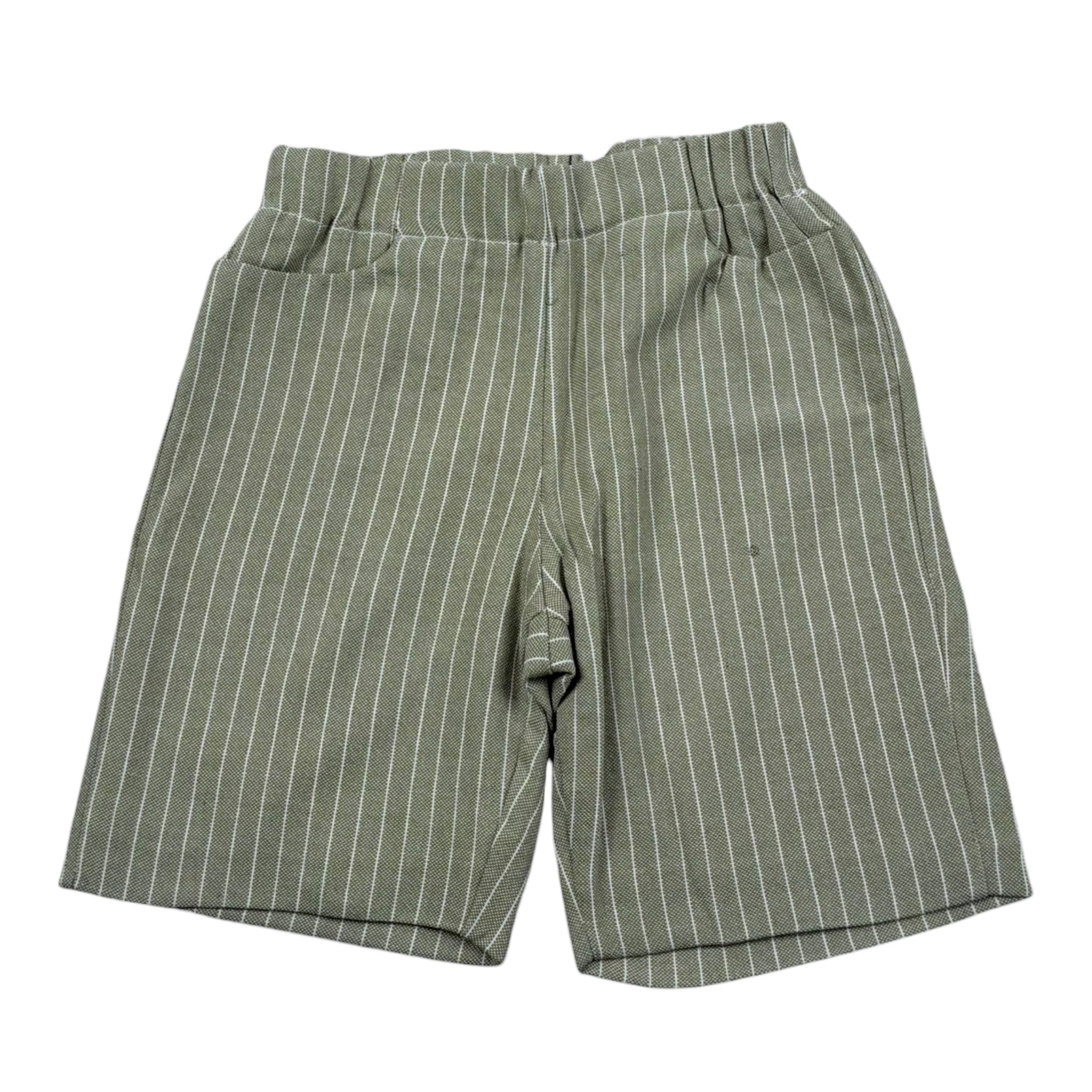 La Stupenderia Bermuda Tinta Unita con Elastico In Vita per Bambino TCBR73X VERDE LA STUPENDERIA 
