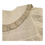 La Stupenderia Camicia Mezza Manica Tinta Unita con Colletto per Bambina TJCM72 PANNA LA STUPENDERIA 