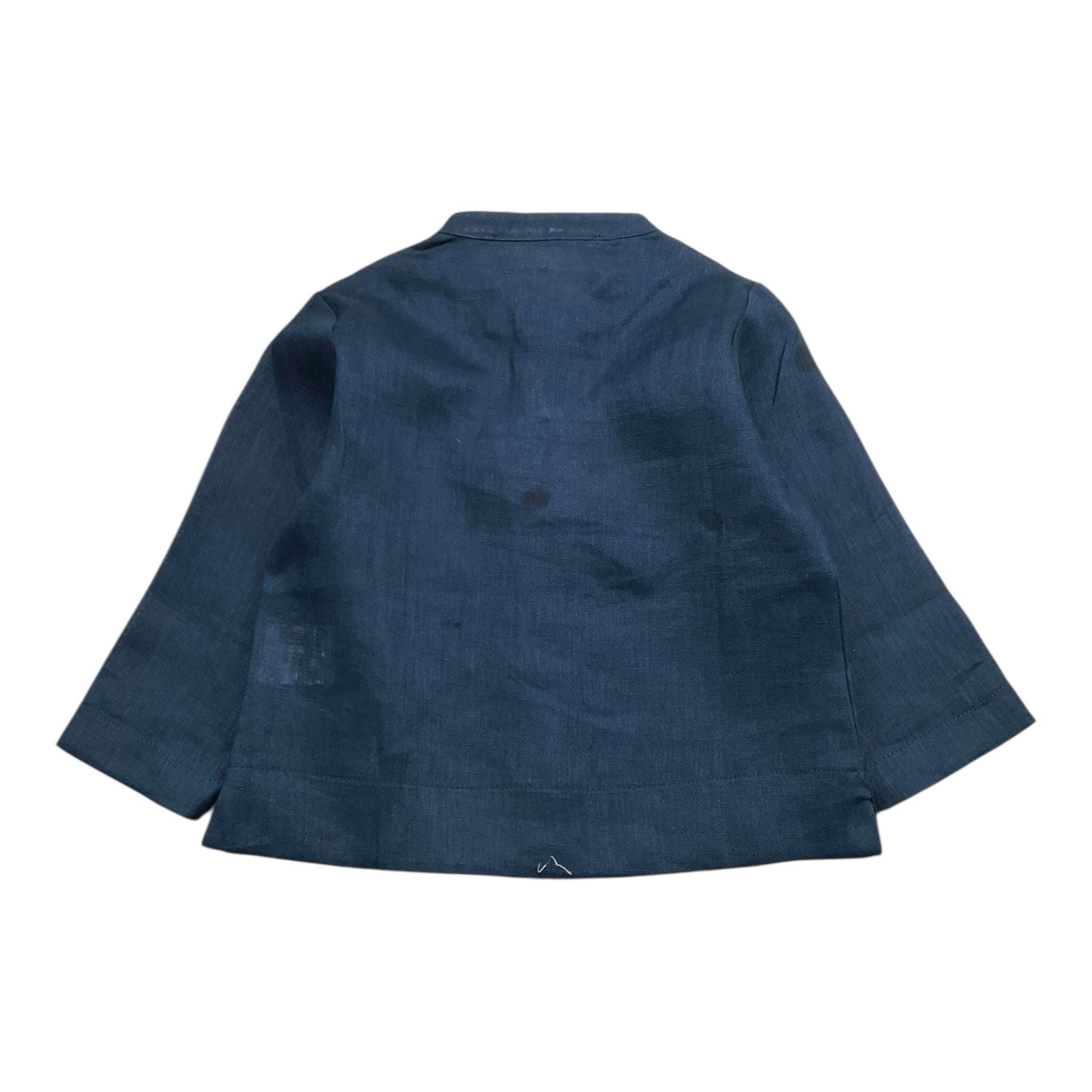 La Stupenderia Camicia Tinta Unita con Manica Lunga per Neonato TJCM7 BLU LA STUPENDERIA 