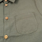Lalalu' Camicia Mezza Manica Tinta Unita per Bambino CML150PB VERDE LALALU' 