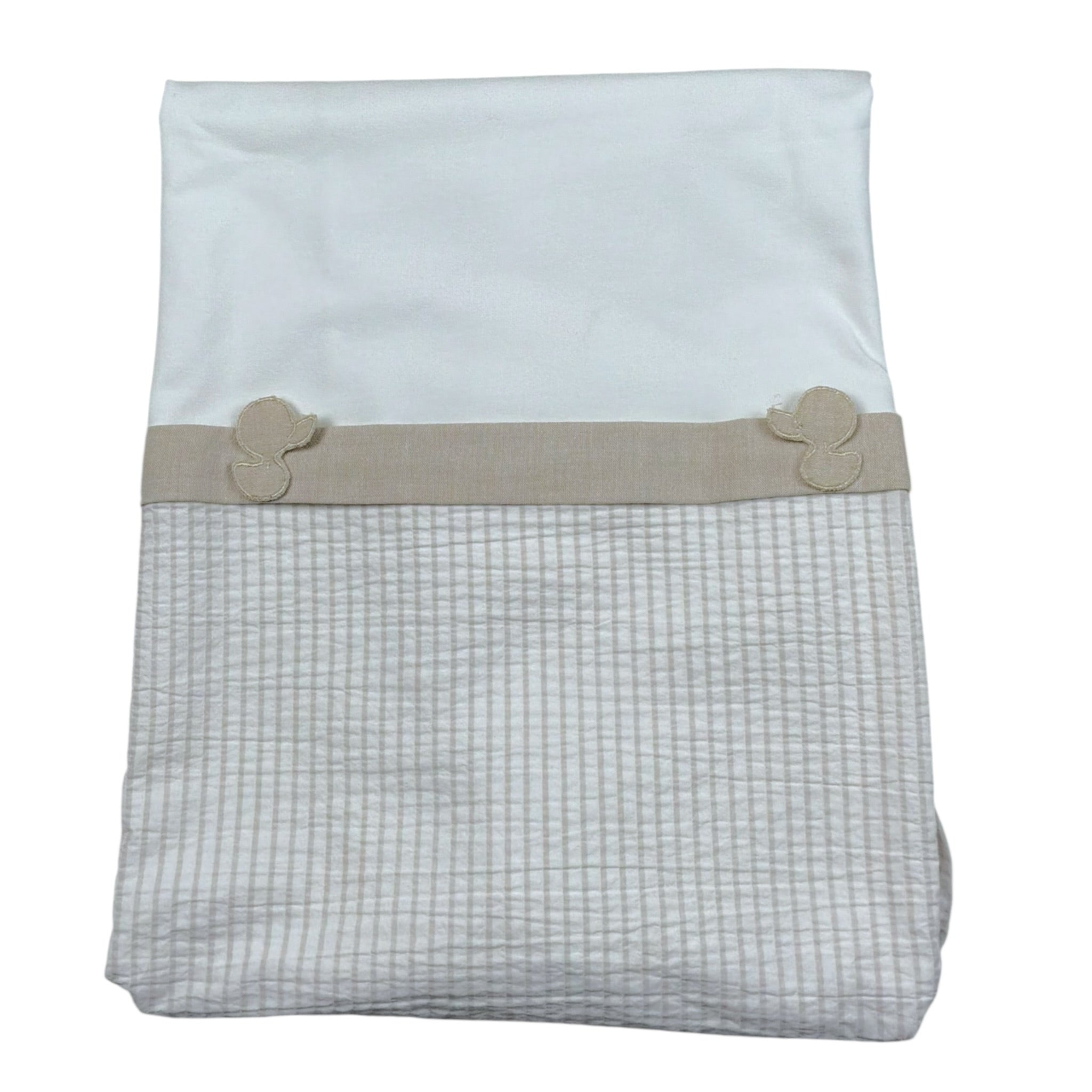 Lalalu' Coperta tinta unita con Stampa Bianco per Neonato COL2G BIANCO LALALU' 