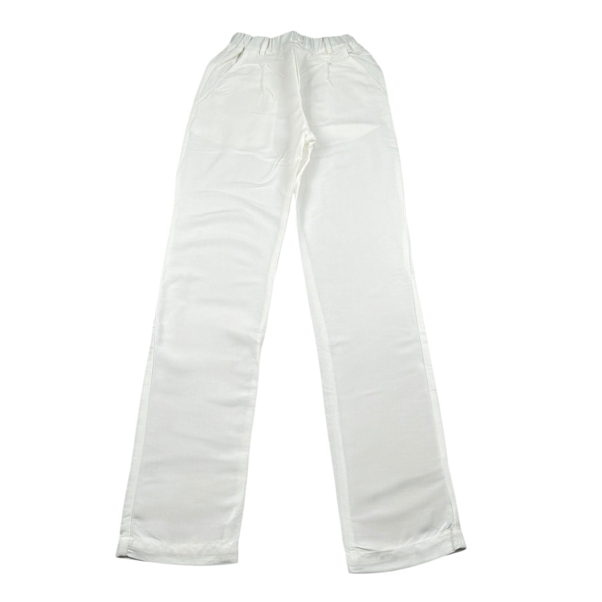 Lalalu' Pantalone Tinta Unita con Elastico In Vita per Bambino PTL40PB BIANCO LALALU' 