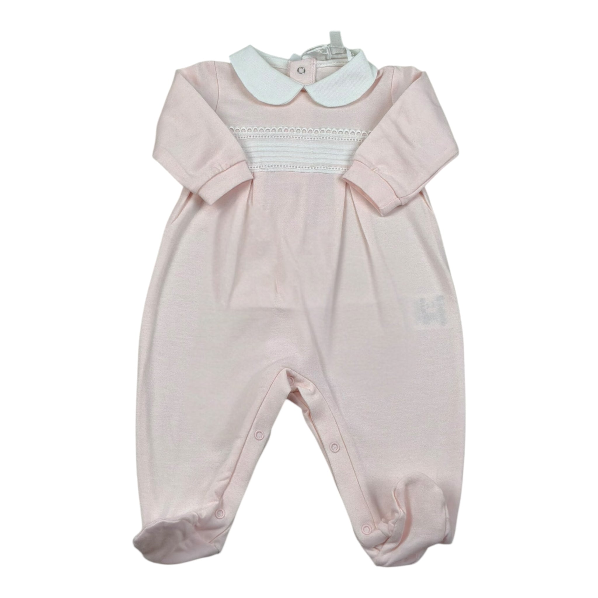Lalalu' Tutina Tinta Unita con Colletto per Neonata TJL010P ROSA LALALU' 