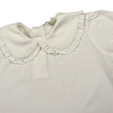 Lalalu' T-Shirt tinta unita con Colletto Bianco per Neonata TSL170PB BIANCO LALALU' 