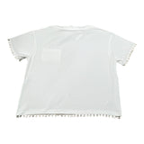 Lalalu' T-Shirt Tinta Unita Girocollo con Taschino per Bambina TSL80PBX BIANCO LALALU' 