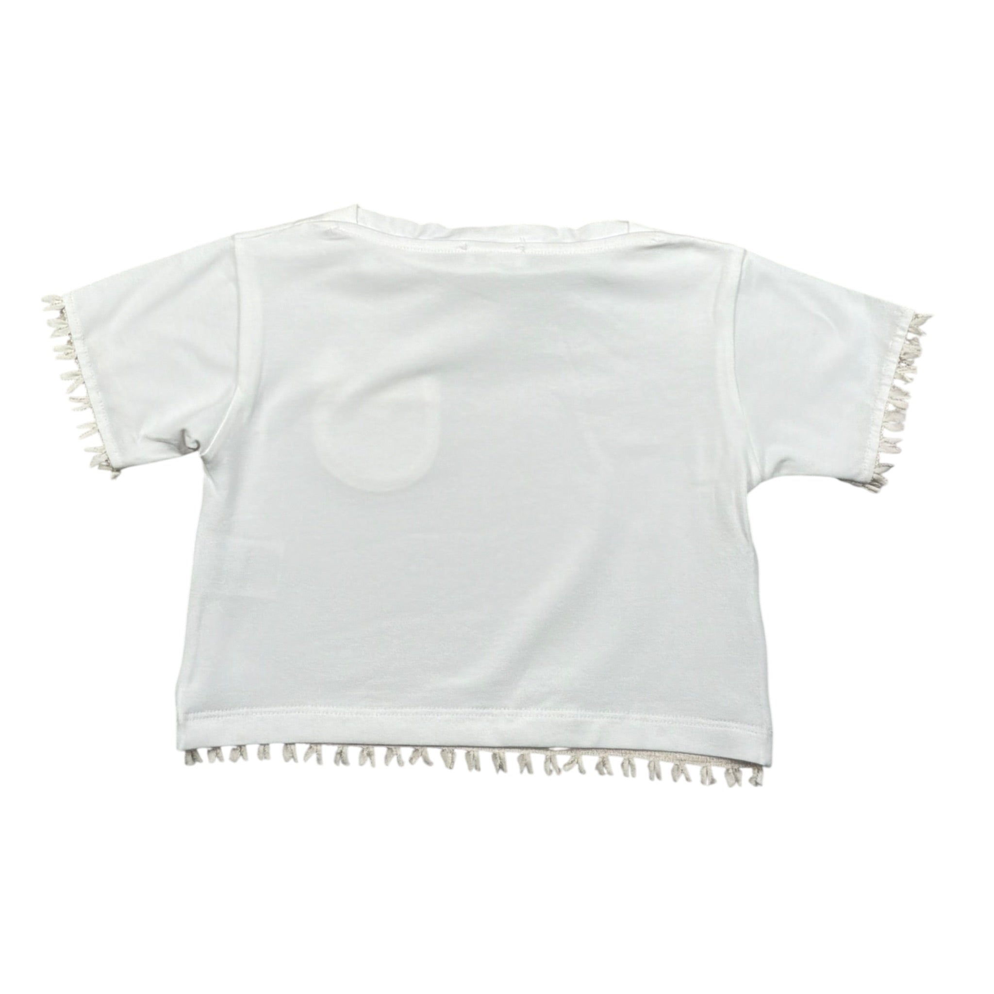 Lalalu' T-Shirt tinta unita Girocollo con Taschino Bianco per Neonata TSL80PBXX BIANCO LALALU' 