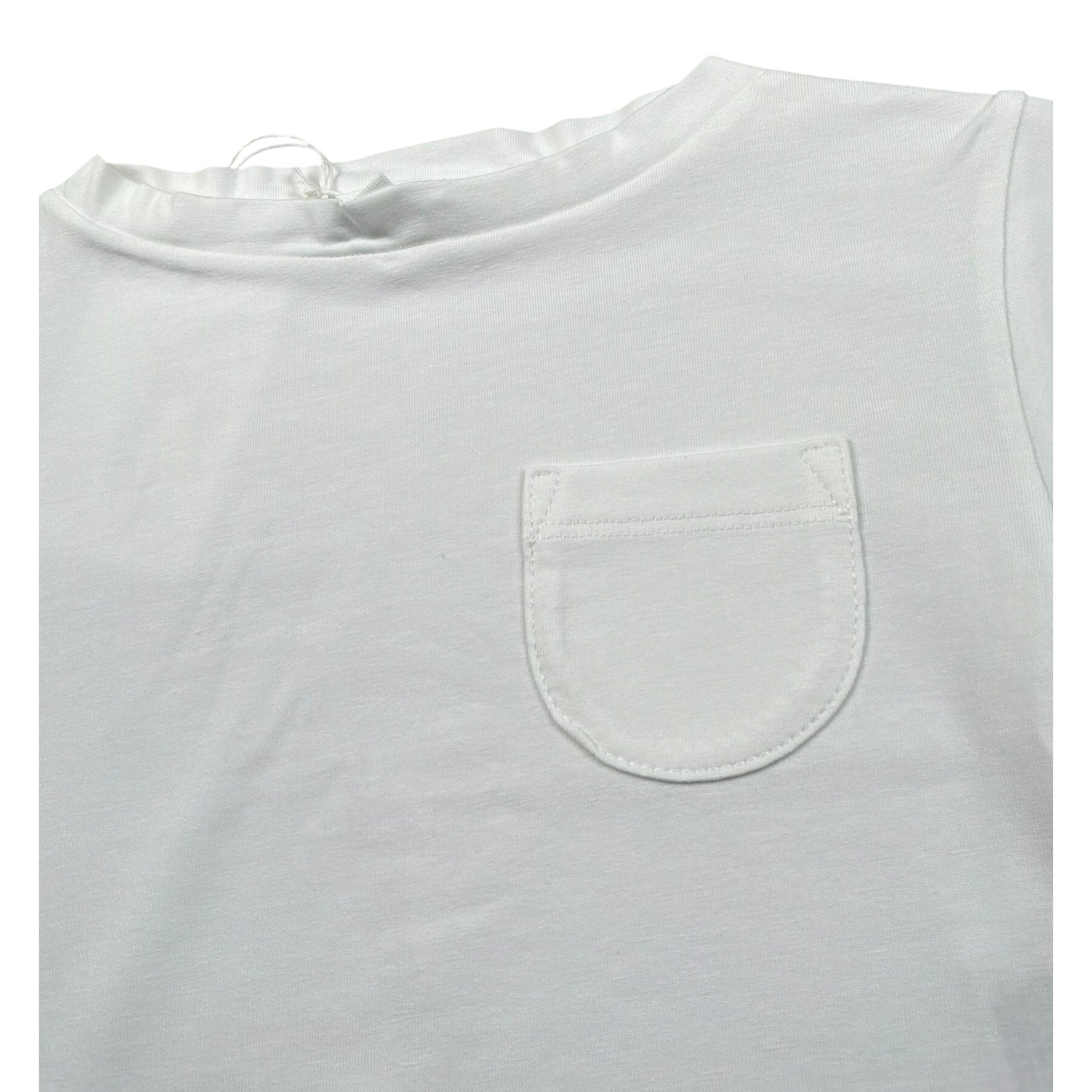 Lalalu' T-Shirt tinta unita Girocollo con Taschino Bianco per Neonata TSL80PBXX BIANCO LALALU' 