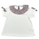Laranjinha T-Shirt Tinta Unita con Colletto per Neonata 92907V5863L67 BIANCO LARANJINHA 