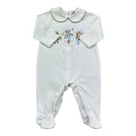 Le Bebe Tutina Manica Lunga Tinta Unita con Stampa per Neonato LBB5271 BIANCO LE BEBE 