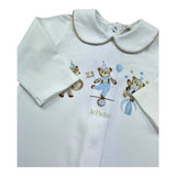 Le Bebe Tutina Manica Lunga Tinta Unita con Stampa per Neonato LBB5271 BIANCO LE BEBE 