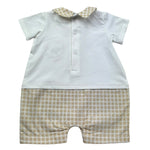 Le Bebe Pagliaccetto Mezza Manica Bicolore per Neonato LBB5280 BIANCO/BEIGE LE BEBE 
