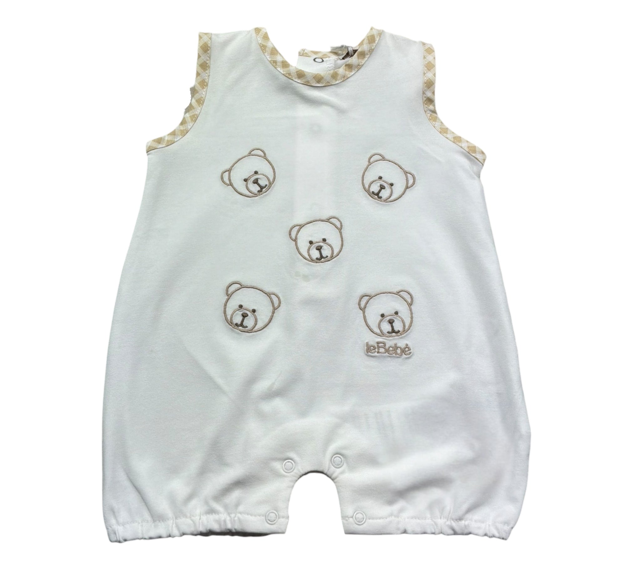 Le Bebe Pagliaccetto Giromanica Tinta Unita per Neonato LBB5283 BIANCO LE BEBE 
