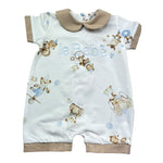 Le Bebe Pagliaccetto Mezza Manica Tinta Unita con Stampe per Neonato LBB5289 BIANCO LE BEBE 