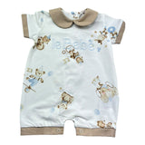 Le Bebe Pagliaccetto Mezza Manica Tinta Unita con Stampe per Neonato LBB5289 BIANCO LE BEBE 