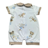 Le Bebe Pagliaccetto Mezza Manica Tinta Unita con Stampe per Neonato LBB5289 BIANCO LE BEBE 