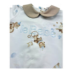 Le Bebe Pagliaccetto Mezza Manica Tinta Unita con Stampe per Neonato LBB5289 BIANCO LE BEBE 