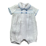 Le Bebe Pagliaccetto Mezza Manica Tinta Unita con Bottoni per Neonato LBB5406 BIANCO LE BEBE 