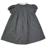 Le Bebe Abito Mezza Manica Tinta Unita con Colletto per Bambina LBG0424J GRIGIO LE BEBE 